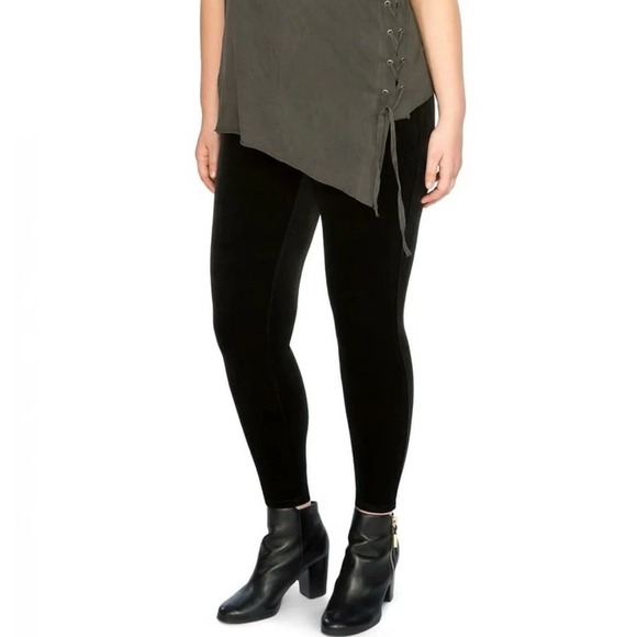 SPANX Full Length Velvet Leggings Size 2X Black Stretch Shape Classic 2070P NWT - Picture 1 of 13